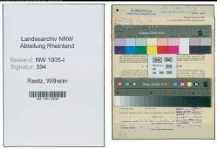 Entnazifizierung Wilhelm Reetz , geb. 04.12.1905 (Polier)