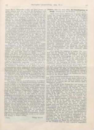 146-147 [Rezension] Thomas, Wilhelm, Das Erkenntnisprincip bei Zwingli