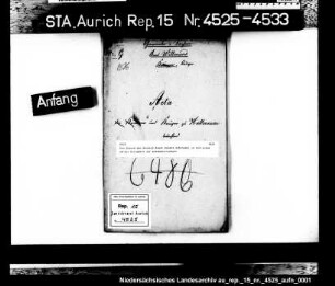 Das Gesuch des Bäckers Reemt Reemts Schroeder in Hattersum um die Erlaubnis zur Schankwirtschaft