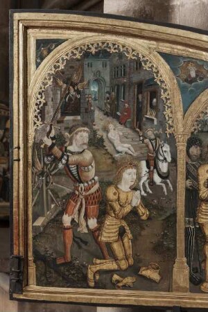 Sankt Georg- und Martinaltar — Martyrium des Heiligen Georg — Enthauptung des Heiligen Georg