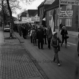 Kreisbauernverband Stormarn: Bad Oldesloe: Demonstration: Demonstrationszug der Teilnehmer
