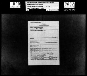 Die Korrespondenz des Grafen von Brühl mit dem Geheimen Kriegsrat von Schönberg bezüglich des Siebenjährigen Krieges