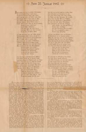 Zum 25. Januar 1883