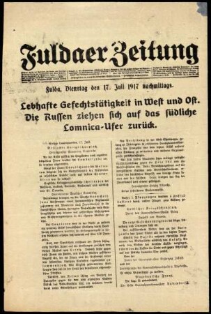 Ausgabe vom Dienstag, den 17. Juli 1917.