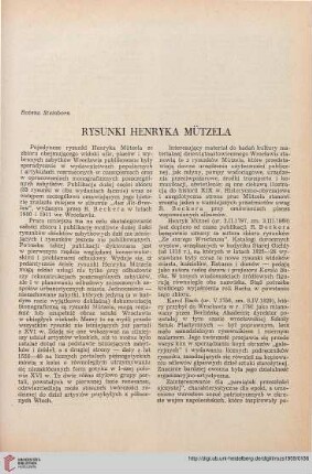 1: Rysunki Henryka Mützela