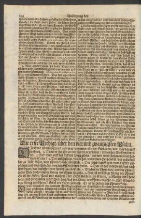 ... über den vier und zwantzigsten Psalm