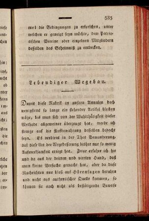 Lebendiger Wegebau