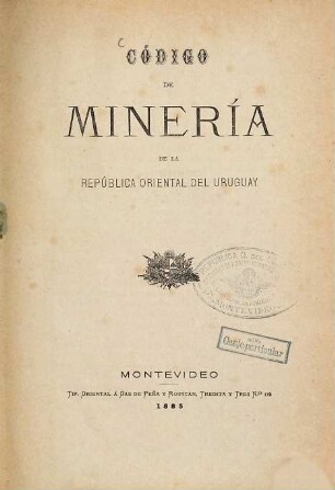 Código de minería de la Republica oriental del Uruguay