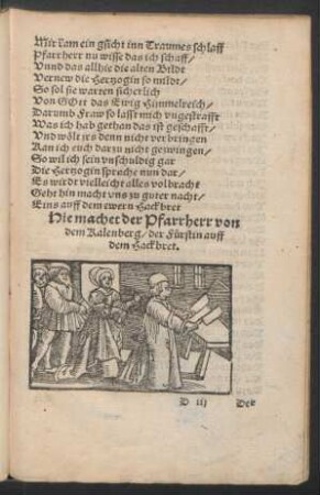 Hie machet der Pfarrherr von dem Kalenberg ...