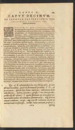 Caput Decimum. De Formula Obligationis, Vel Instrumenti Executivi ...