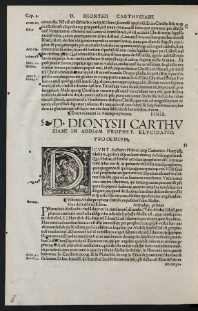 D. Dionysii Carthusiani In Abdiam Prophet. Elucidatio.