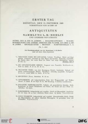 Antiquitäten (Nr. 1-214)
