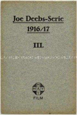 Programmheft zu dem deutschen Spielfilm "Die leere Wasserflasche" aus der Joe Deebs Detektivserie