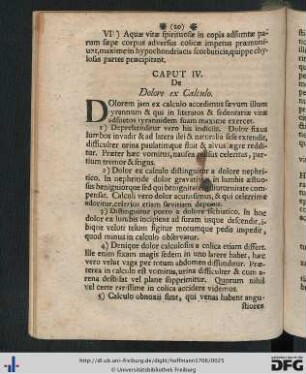Caput IV. De Dolore ex Calculo.