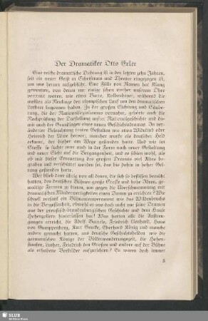 Der Dramatiker Otto Erler