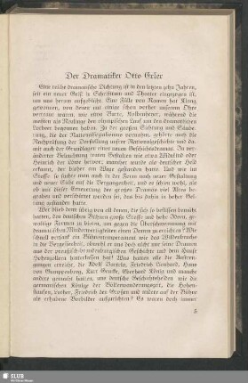 Der Dramatiker Otto Erler
