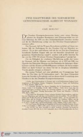 6: Zwei Hauptwerke des Nürnberger Gewichtemachers Albrecht Weinman