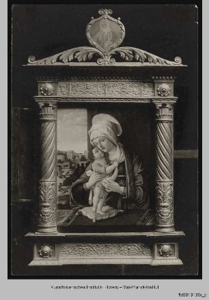 Tabernakel mit Madonna und Kind und segnendem Gottvater