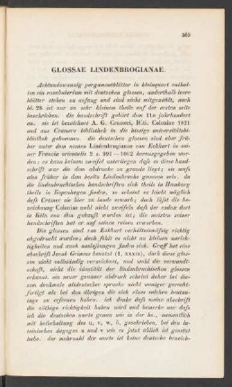 Glossae Lindenbrogianae.