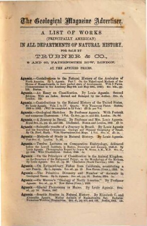 The geological magazine or monthly journal of geology. [13, a]