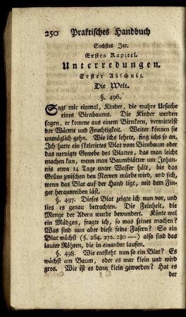 Erstes Kapitel. Unterredungen