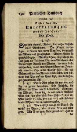 Erstes Kapitel. Unterredungen