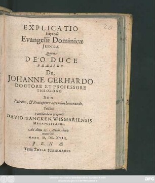 Explicatio elenktikē Evangelii Dominicae Iudica