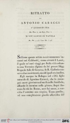 Ritratto di Antonio Caracci