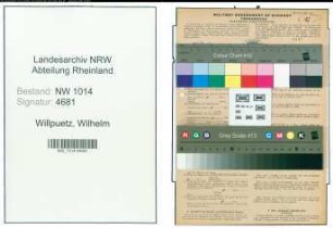 Entnazifizierung Wilhelm Willpuetz , geb. 14.09.1898 (Arbeiter)