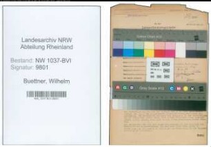 Entnazifizierung Wilhelm Buettner , geb. 08.12.1876 (Angestellter)