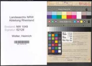 Entnazifizierung Heinrich Wolter , geb. 21.08.1911 (Angestellter)