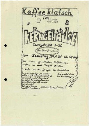Flugschrift: Kaffeeklatsch im Kerngehäuse, 1981