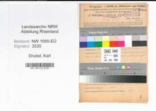 Entnazifizierung Karl Drubel, geb. 24.01.1906 (Elektromeister)