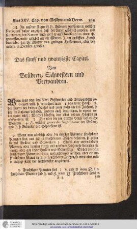Von Brüdern, Schwestern und Verwandten