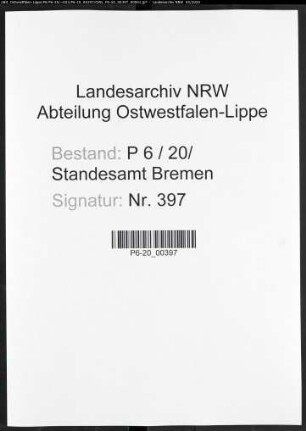 Sterberegister Standesamt Bremen