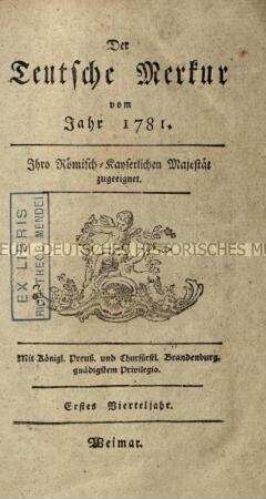 Der Deutsche Merkur, Jg. 1781 (Januar bis Juni )