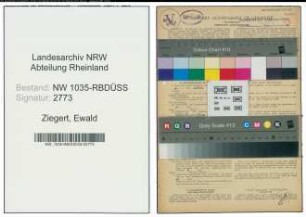Entnazifizierung Ewald Ziegert , geb. 22.09.1900 (Maschinist)