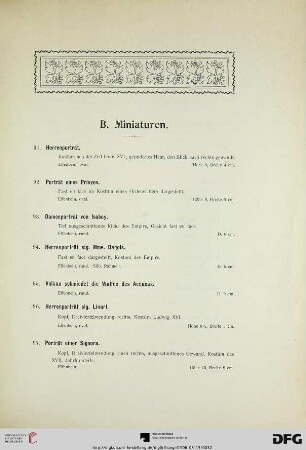 B. Miniaturen (Nr. 91-106)