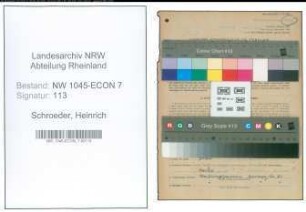 Entnazifizierung Heinrich Schroeder , geb. 28.03.1901 (Stellmacher)