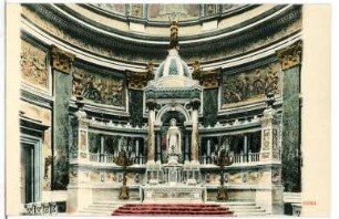 Budapest. Basilika St. Stephan, Stephans-Altar (1851/1905) : Budapest. Sankt-Stephans-Basilika (Baubeginn 1851; József Hild, Fortführung Miklós Ybl, Vollendung 1905; József Kauser). Stephans-Altar