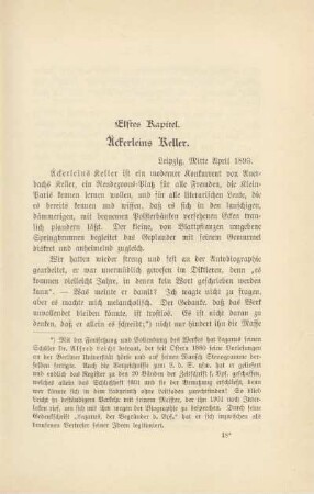 Elftes Kapitel. Äckerleins Keller