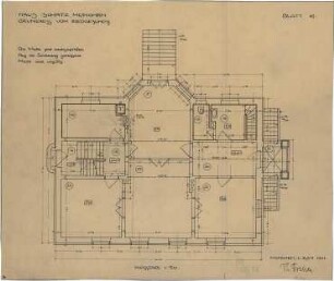 Fischer, Theodor; München - Laim; Haus Schätz - Grundriss EG