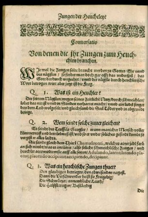 Conversatio Von denen die ihr Zungen zum Heuchchlen brauchen.