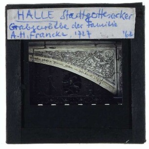 Halle (Saale), Stadtgottesacker : Detailansicht Bogen