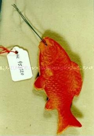 Christbaumschmuck: Fisch, rot, mit Aufhängeklammer