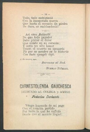 Carnestolenda gauchesca : Dedicado al colega y amigo Federico Curlando