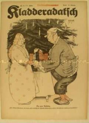 Satirezeitschrift "Kladderadatsch" u.a. zum Ausgang der Reichstagswahl (Titelkarikatur)