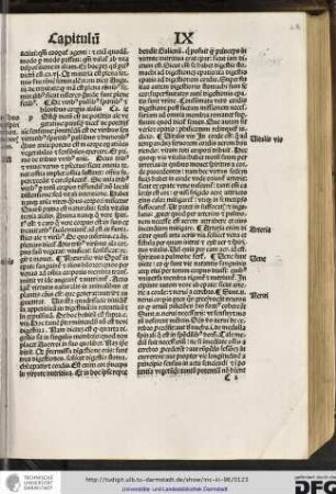 De viribus pulsibus spiritibus et humoribus corporis animalis, capitulum ix.