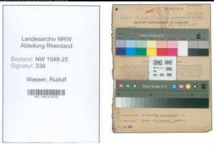 Entnazifizierung Rudolf Wasser , geb. 15.10.1899 (Kaufmann)