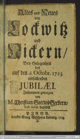 Altes und Neues von Lockwitz und Nickern